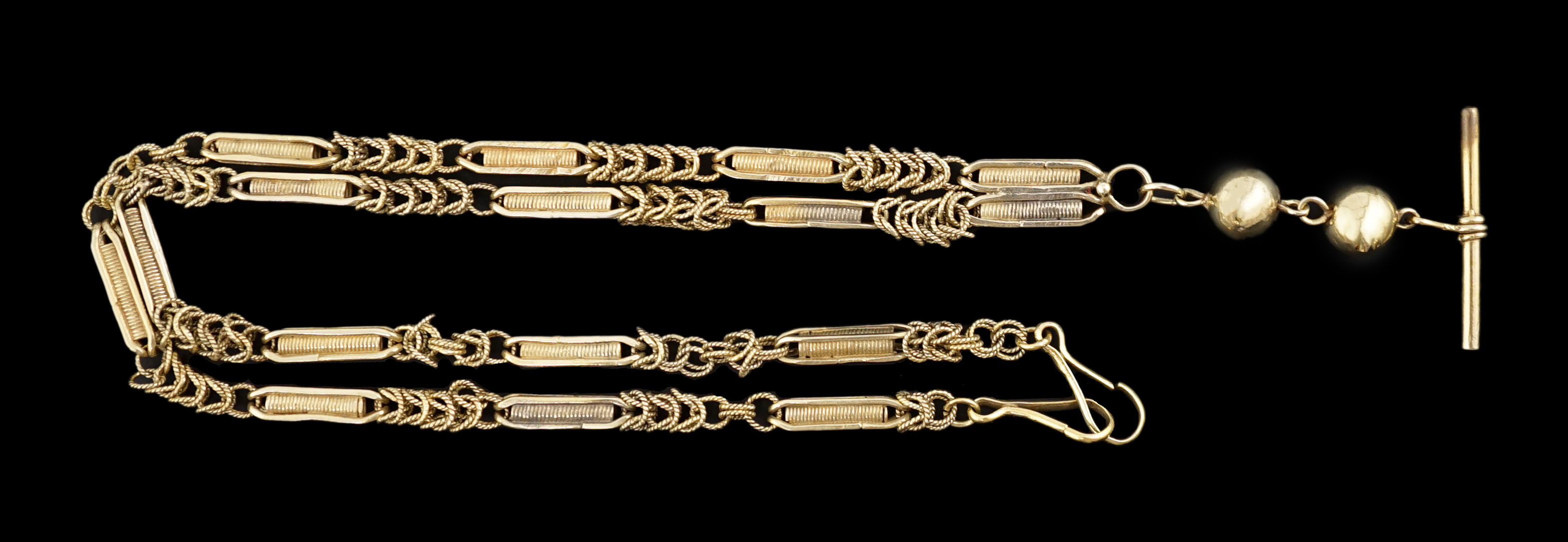 A 19th century continental gold albert